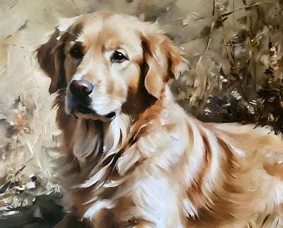 Golden Retriever Ölgemälde Leinwandbild - Dennis Pezold