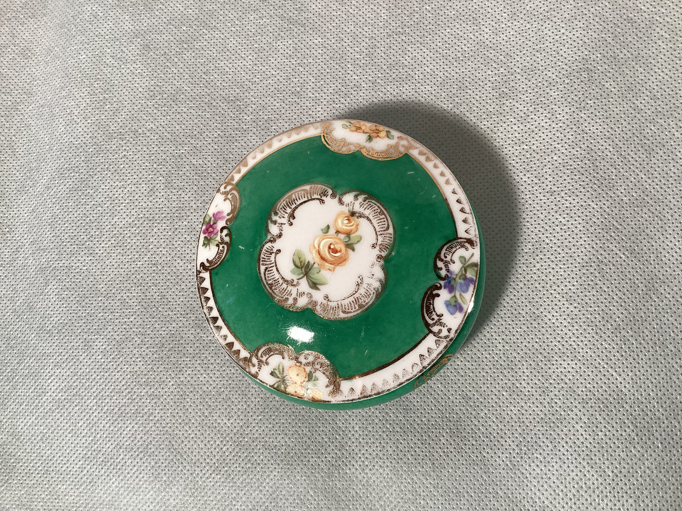 Meissen Schale Vintage Neu Meissen Grün Rosen Handbemalt