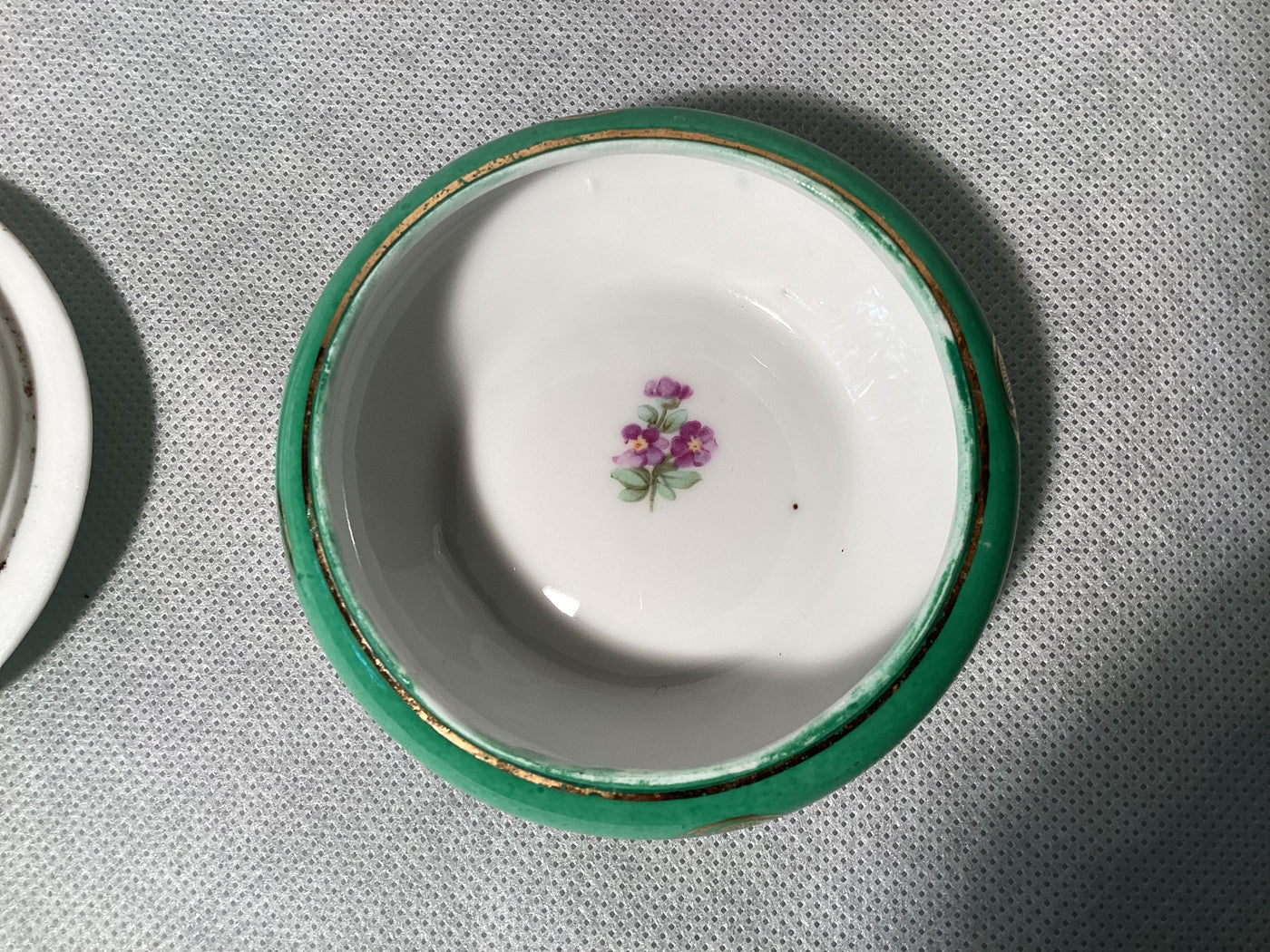 Meissen Schale Vintage Neu Meissen Grün Rosen Handbemalt