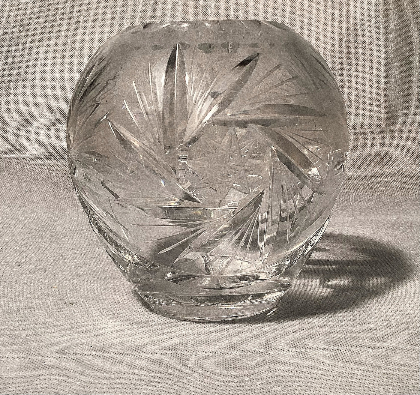 Alte Bleikristall Pflanzenvase, Glas Kristall Vase