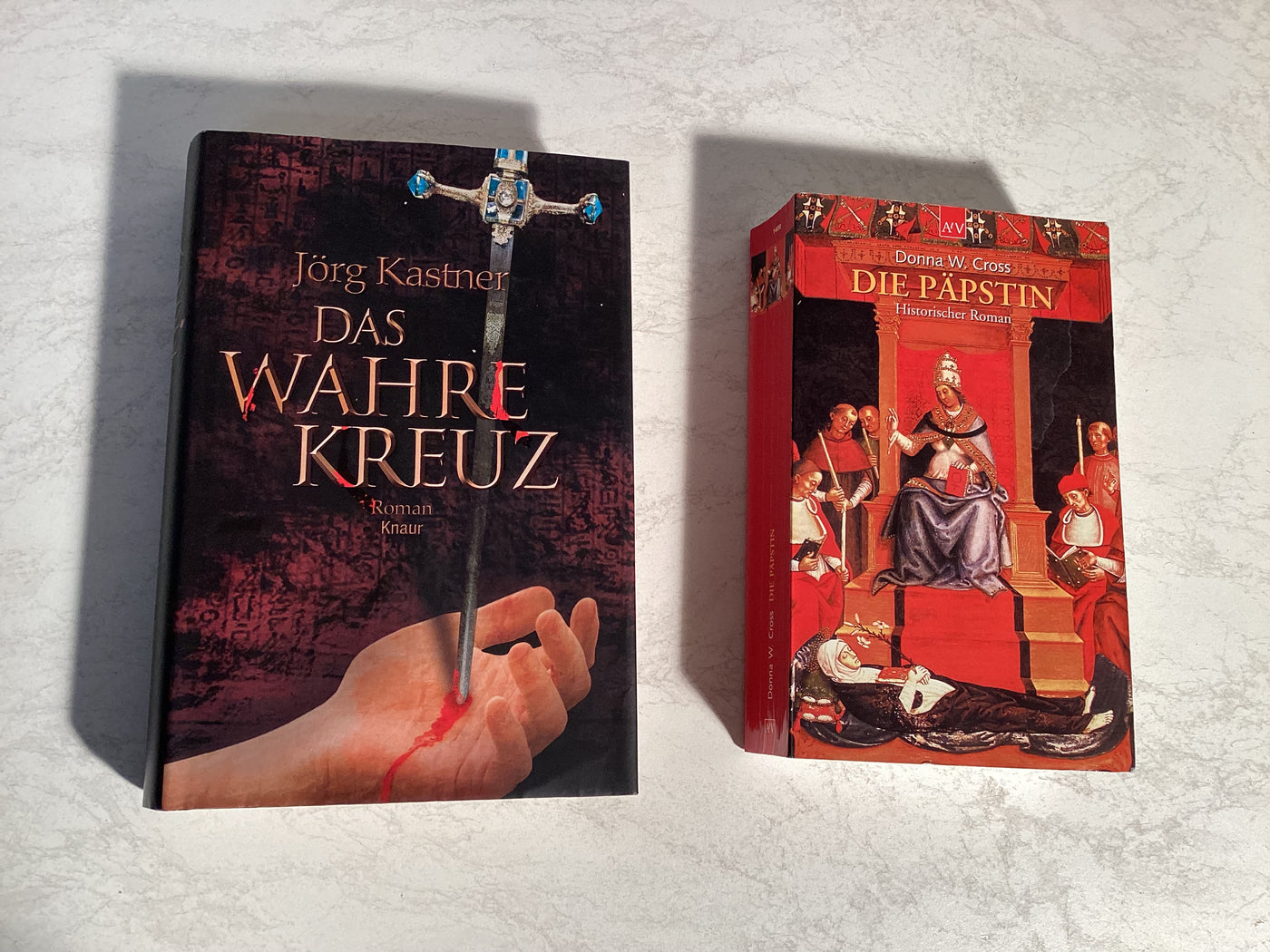 Historische Romane - Das Wahre Kreuz von Jörg Kästner & Die Päpstin von Donna W. Cross / Geschichtliche Bücher