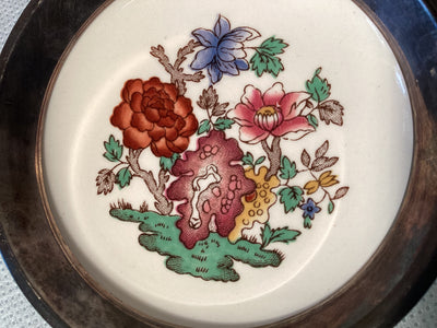 Kleines Schälchen aus 925er Silber, Schale Spode „Chinese Rose“ England