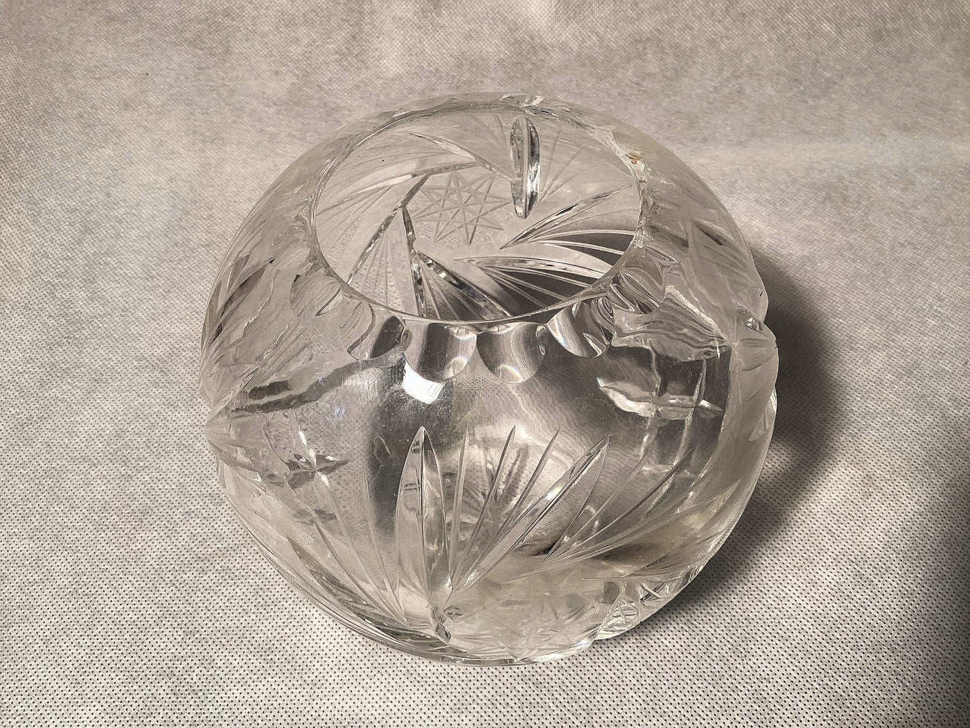 Alte Bleikristall Pflanzenvase, Glas Kristall Vase