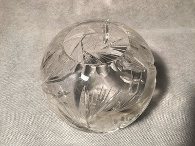 Alte Bleikristall Pflanzenvase, Glas Kristall Vase