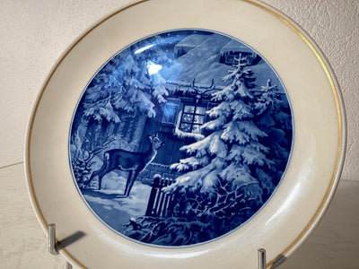 Großer Meissen Teller aus Porzellan, Blau  - Sammelteller, Sammelporzellan Vintage