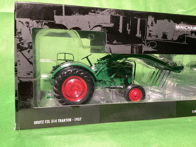 Minichamps 1:18 Deutz F2L Mit Frontlader 1957 in Grün