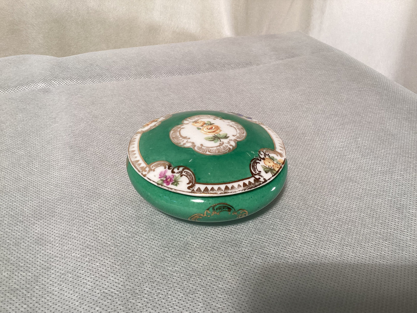 Meissen Schale Vintage Neu Meissen Grün Rosen Handbemalt