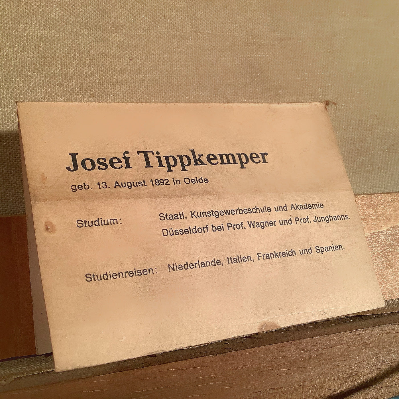 Original Ölgemälde, Art Decó, Holzrahmen auf Leinwand, Tippkemper handgefertigt