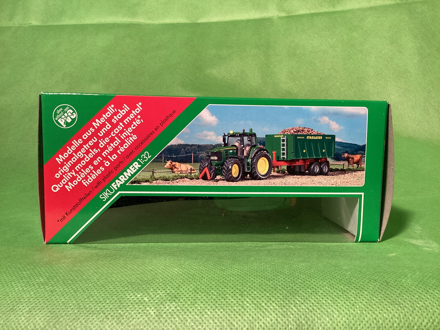 Siku 3262 John Deere 7530 Farmer 1:32 Traktor für Sammler, Modellauto in Grün